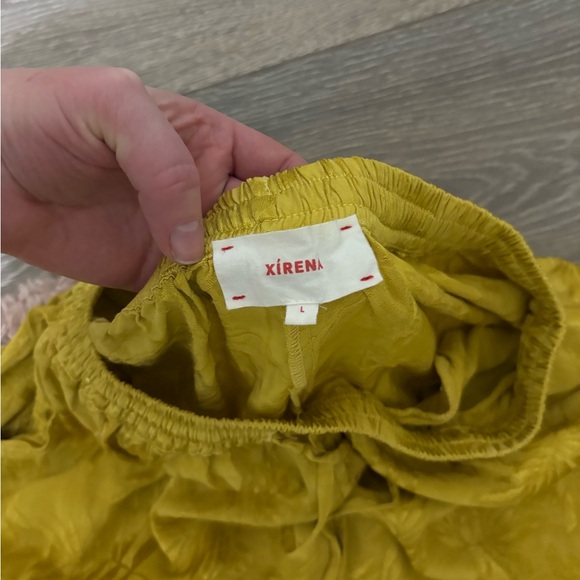 XiRENA Yellow Silk  Pants - Picture 4 of 6